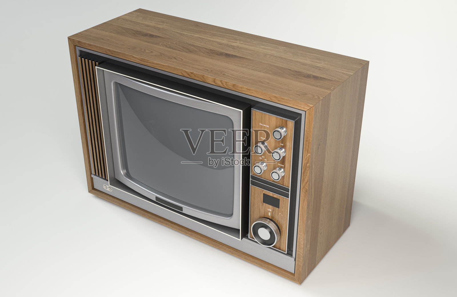 普通的80年代老式电视照片摄影图片