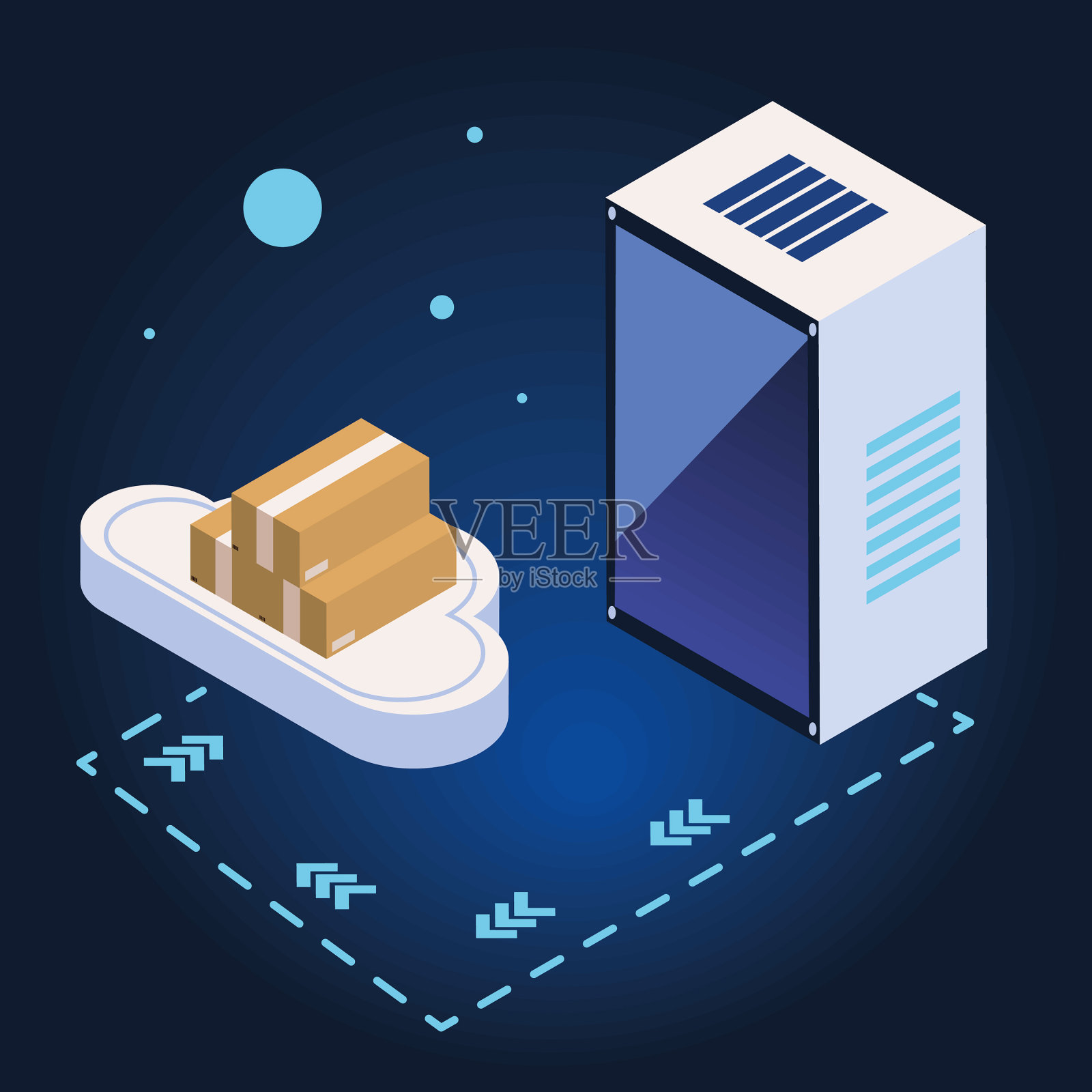 存储技术的概念插画图片素材