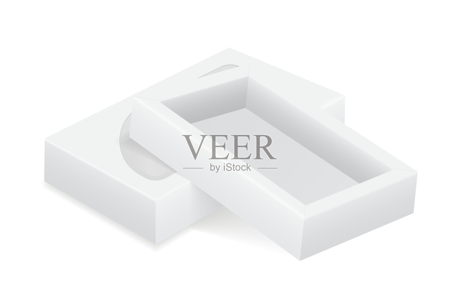 空纸板箱包装空白模板插画图片素材