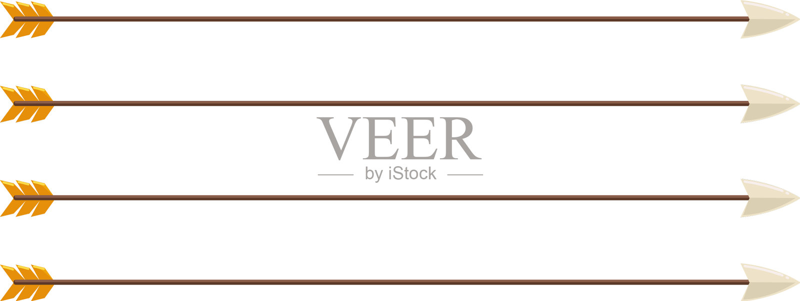 古老的箭头图标插画图片素材