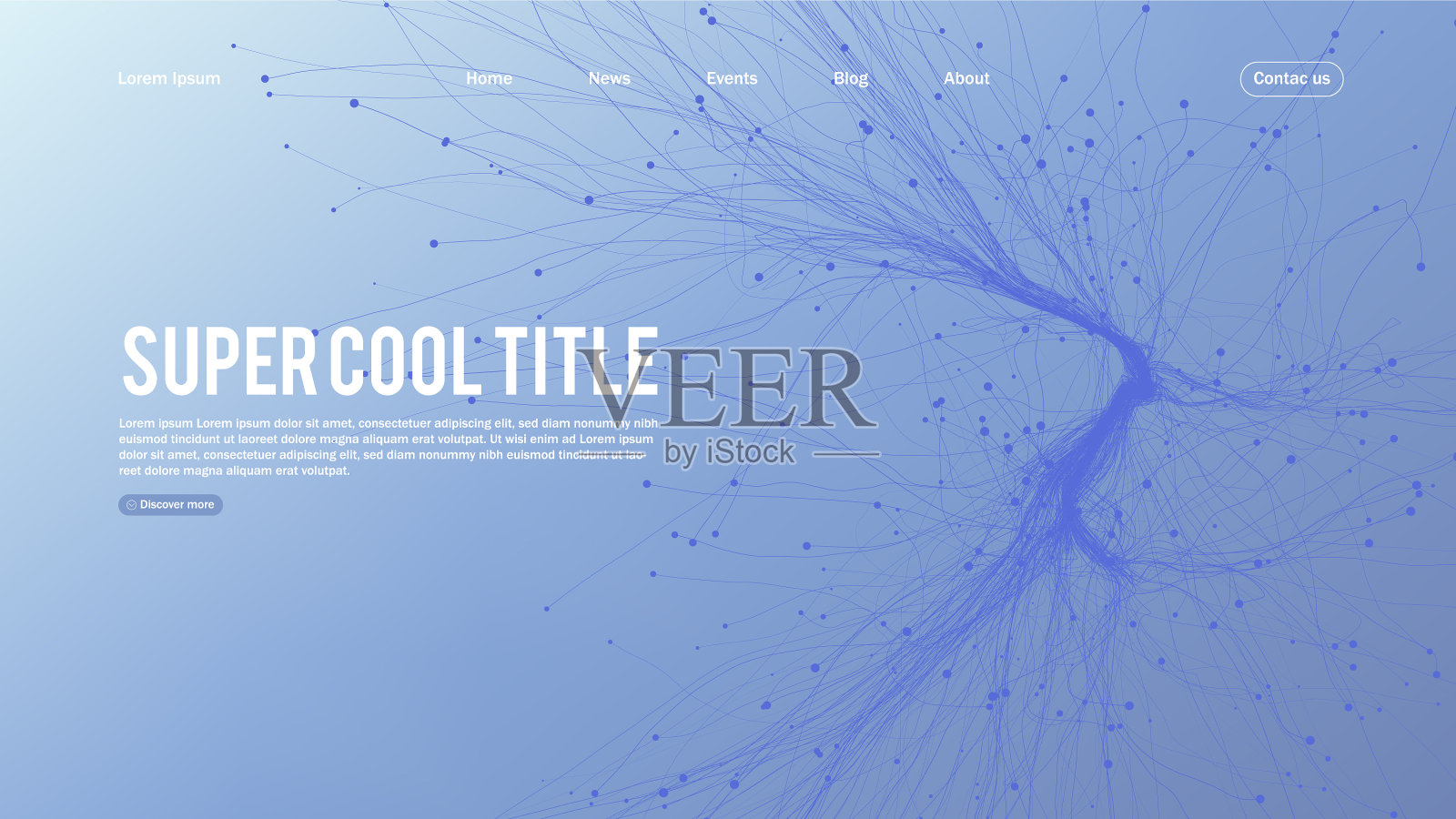 登陆页面抽象设计与扭曲生长插画图片素材