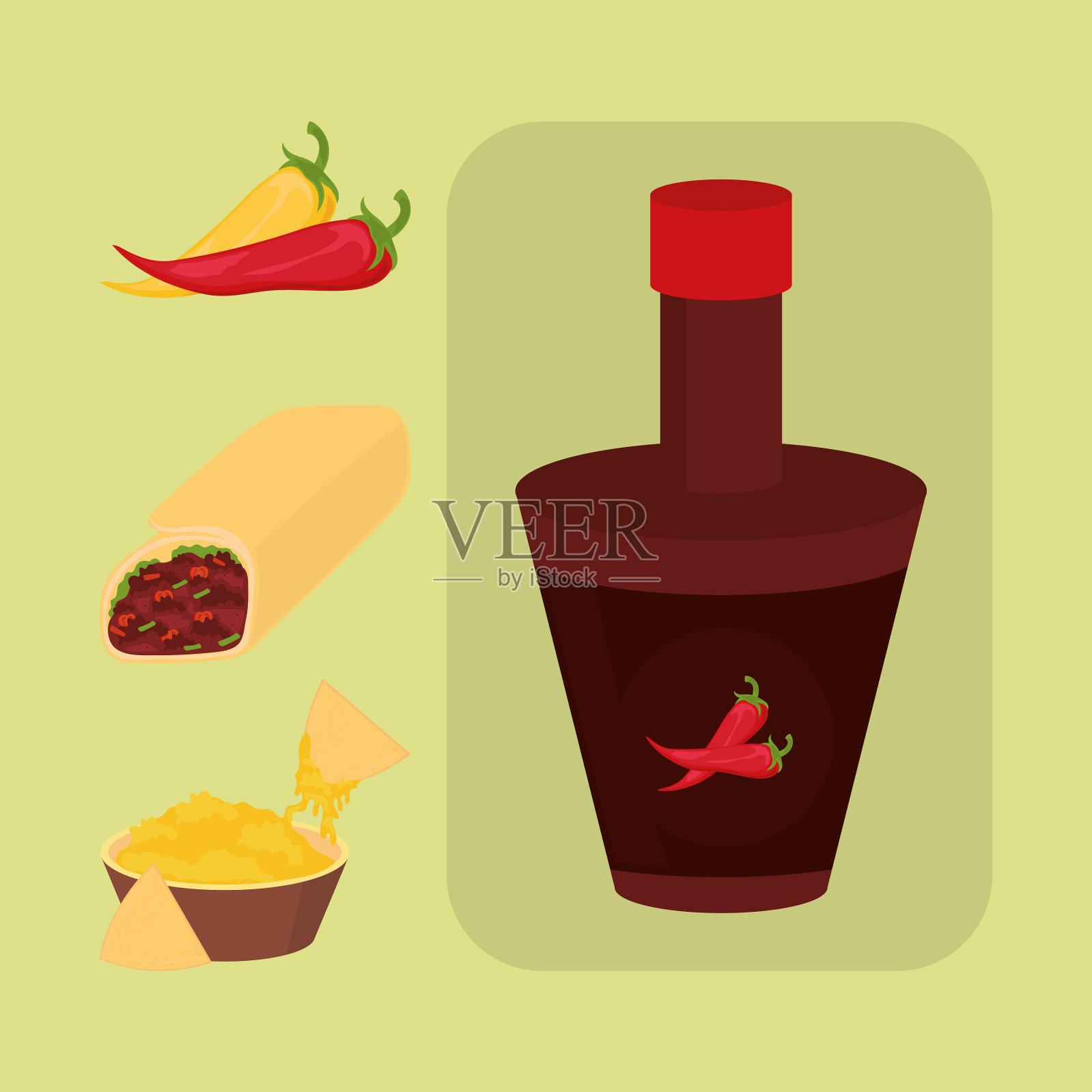 炸玉米饼天图标插画图片素材