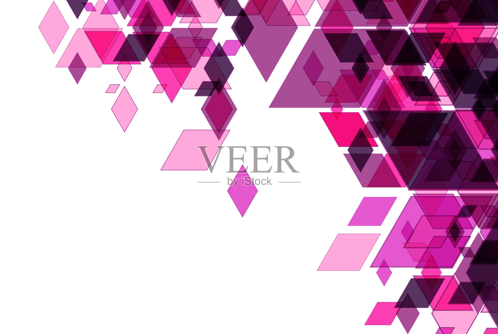 几何抽象背景的粉红色和品红插画图片素材