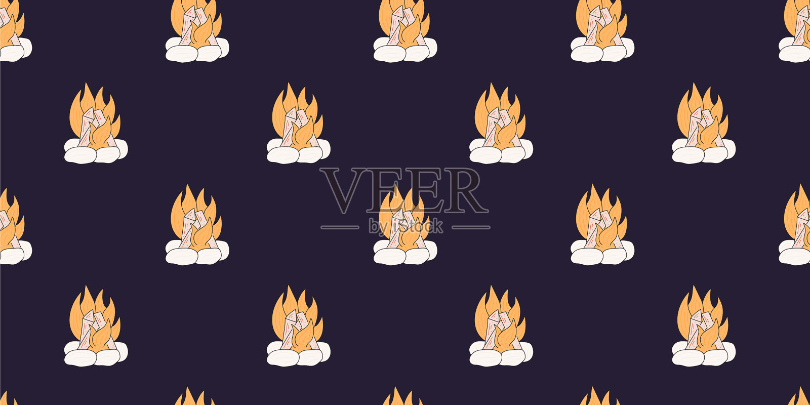 平面手绘无缝图案插画图片素材