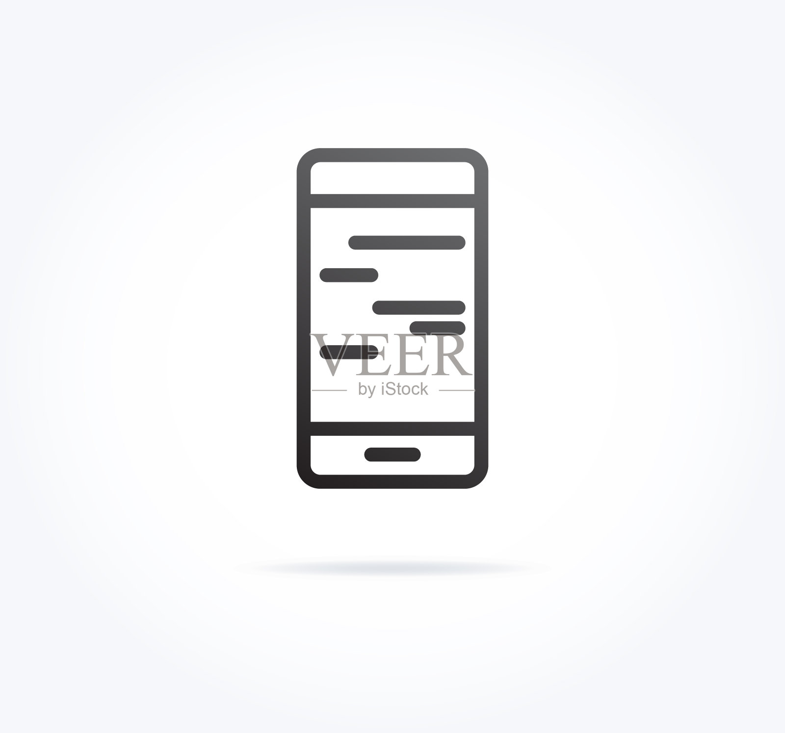 智能手机短信文本图标插画图片素材