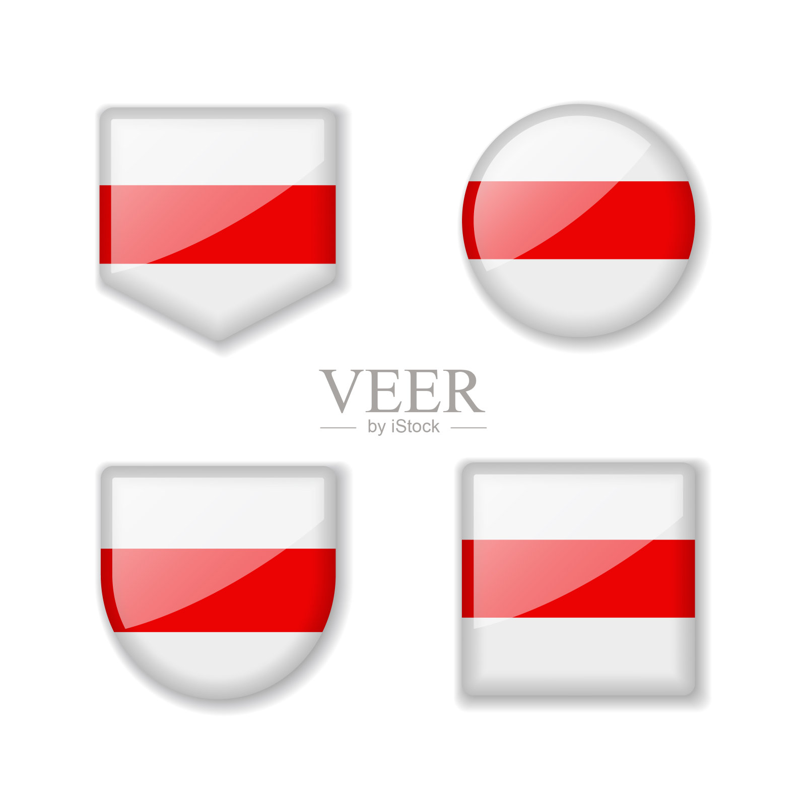 白俄罗斯国旗-光泽的集合。插画图片素材