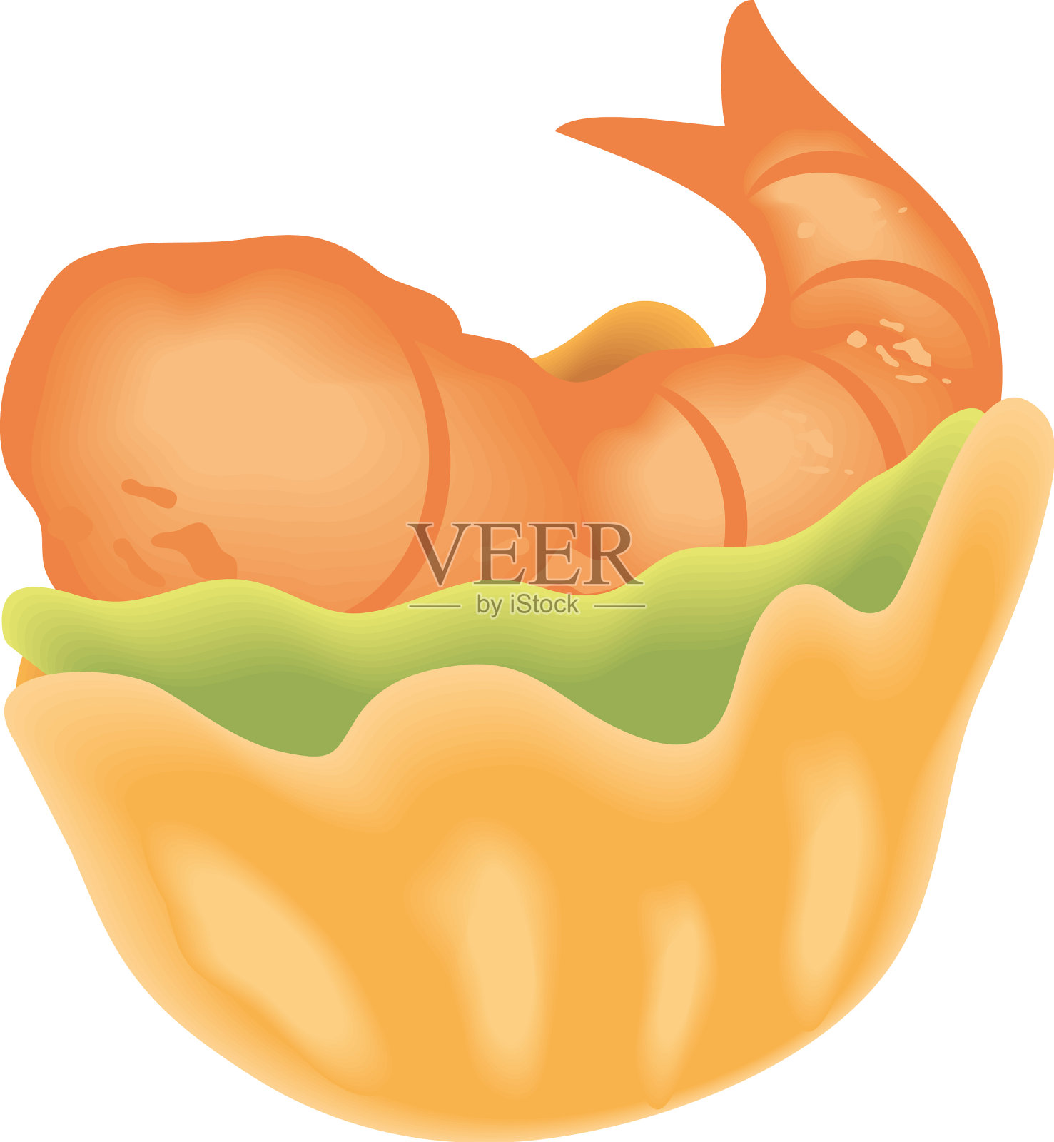 开胃菜和虾设计元素图片