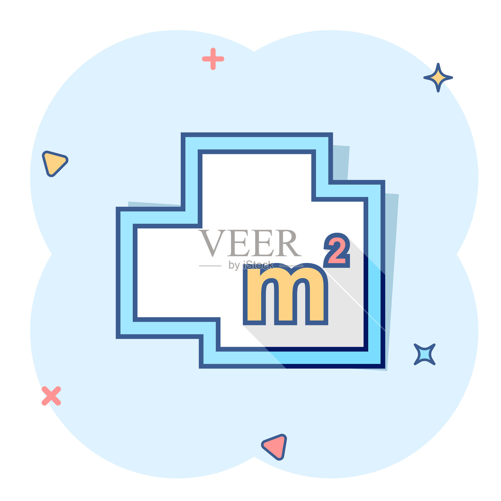 漫画风格建筑师的卡通房屋规划图标设计元素图片