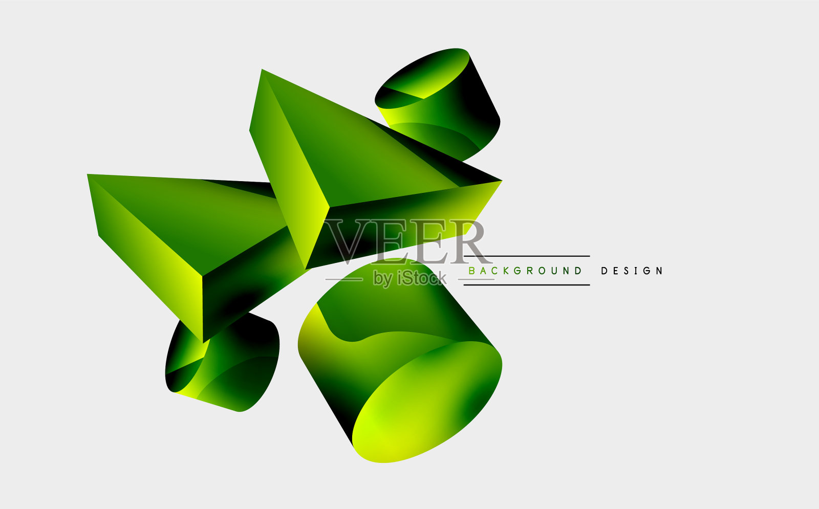 3d极简几何抽象背景插画图片素材