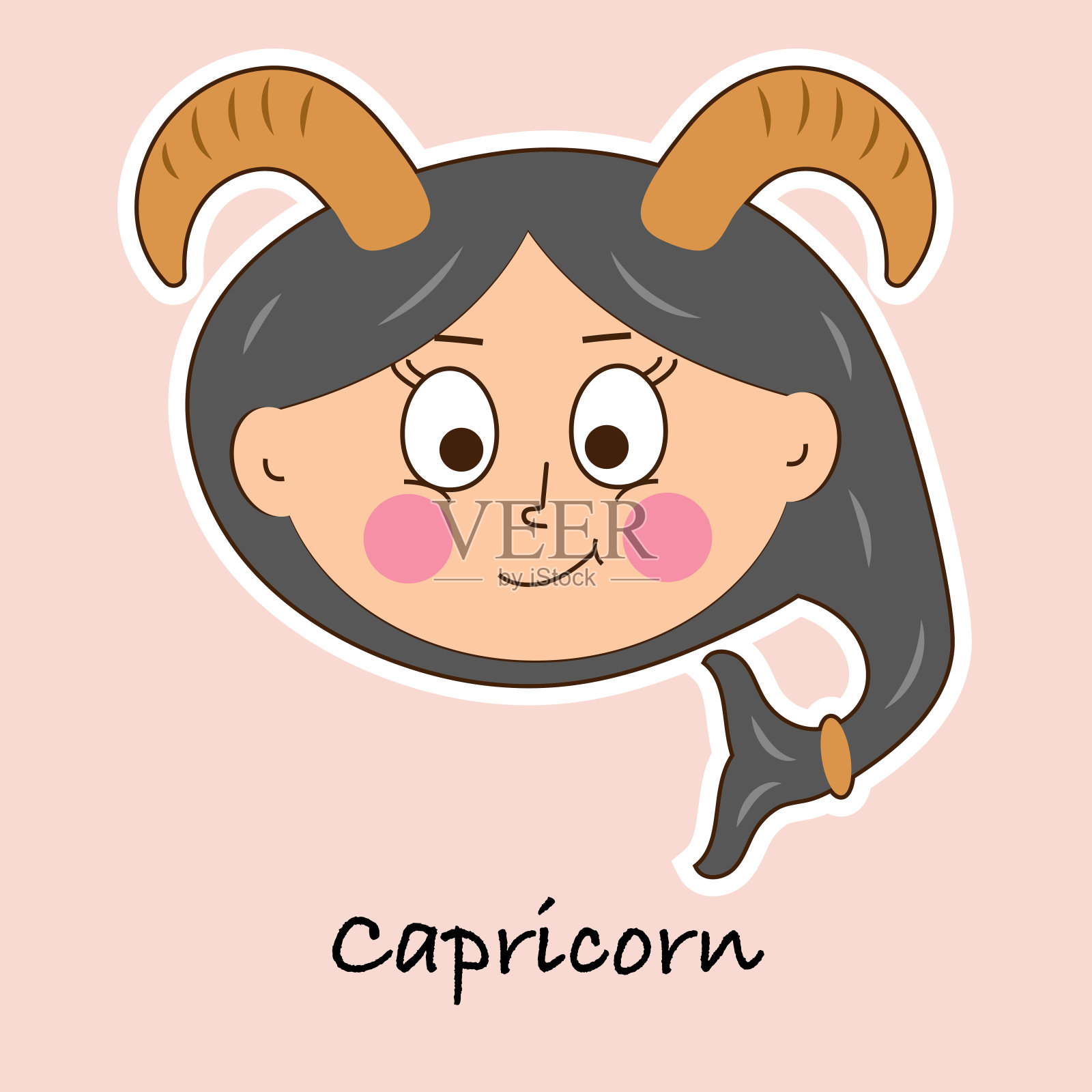 摩羯座的星座设计元素图片