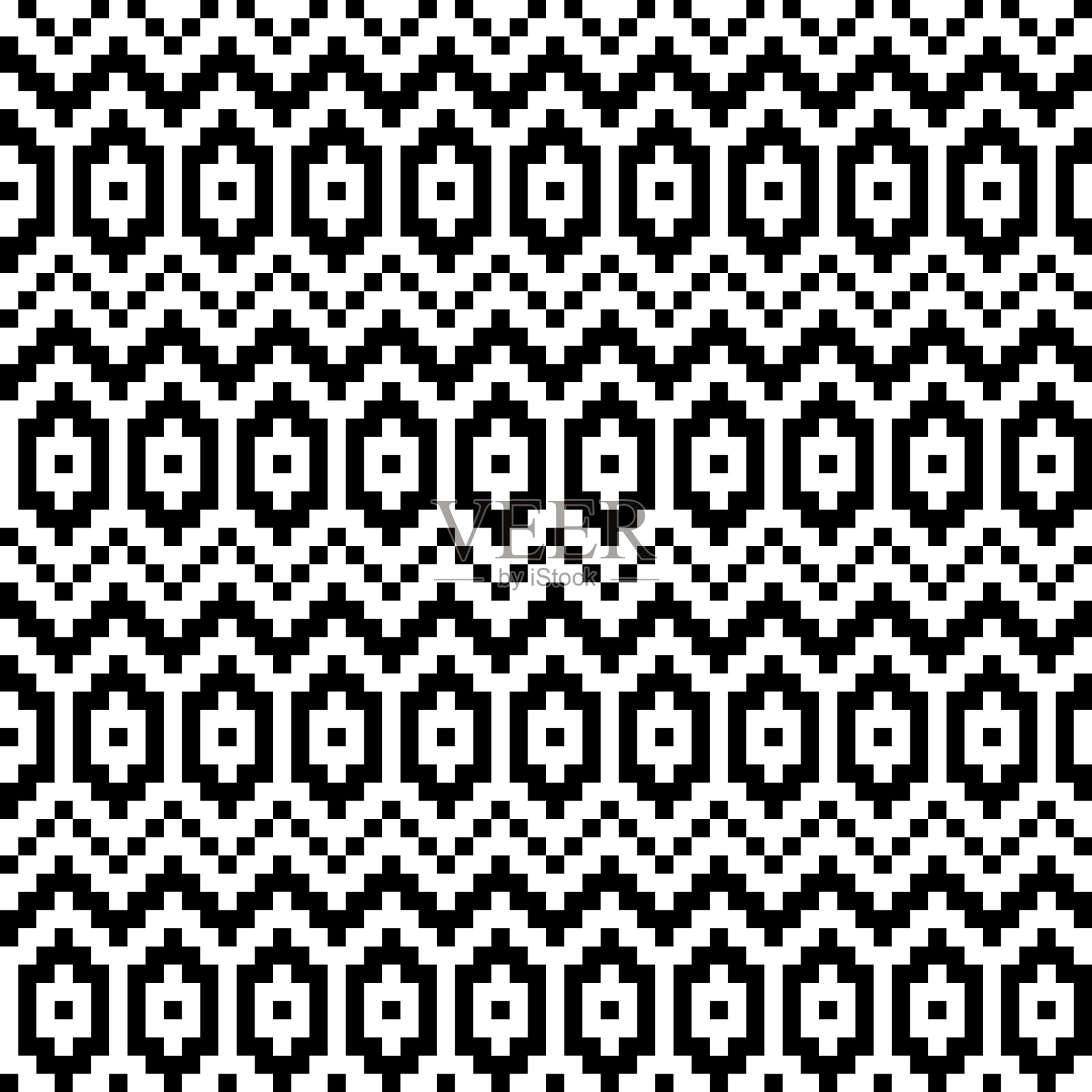 抽象像素彩色矢量插图无缝图案的背景织物图案设计墙纸。插画图片素材