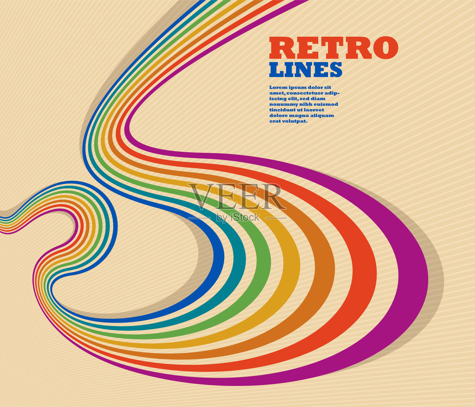 线性抽象背景的所有颜色插画图片素材