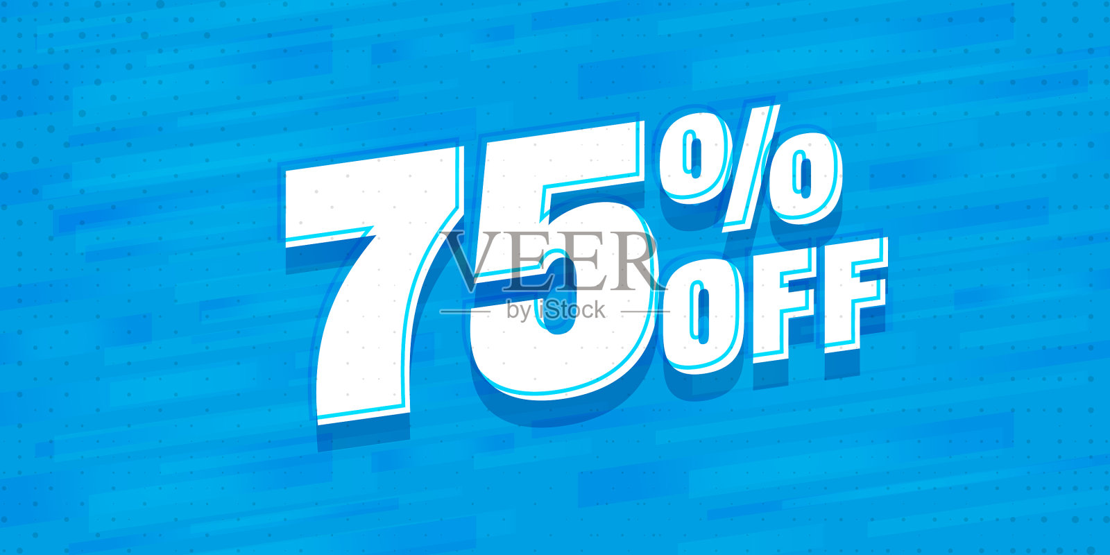 75%的横幅营销打折设计元素图片