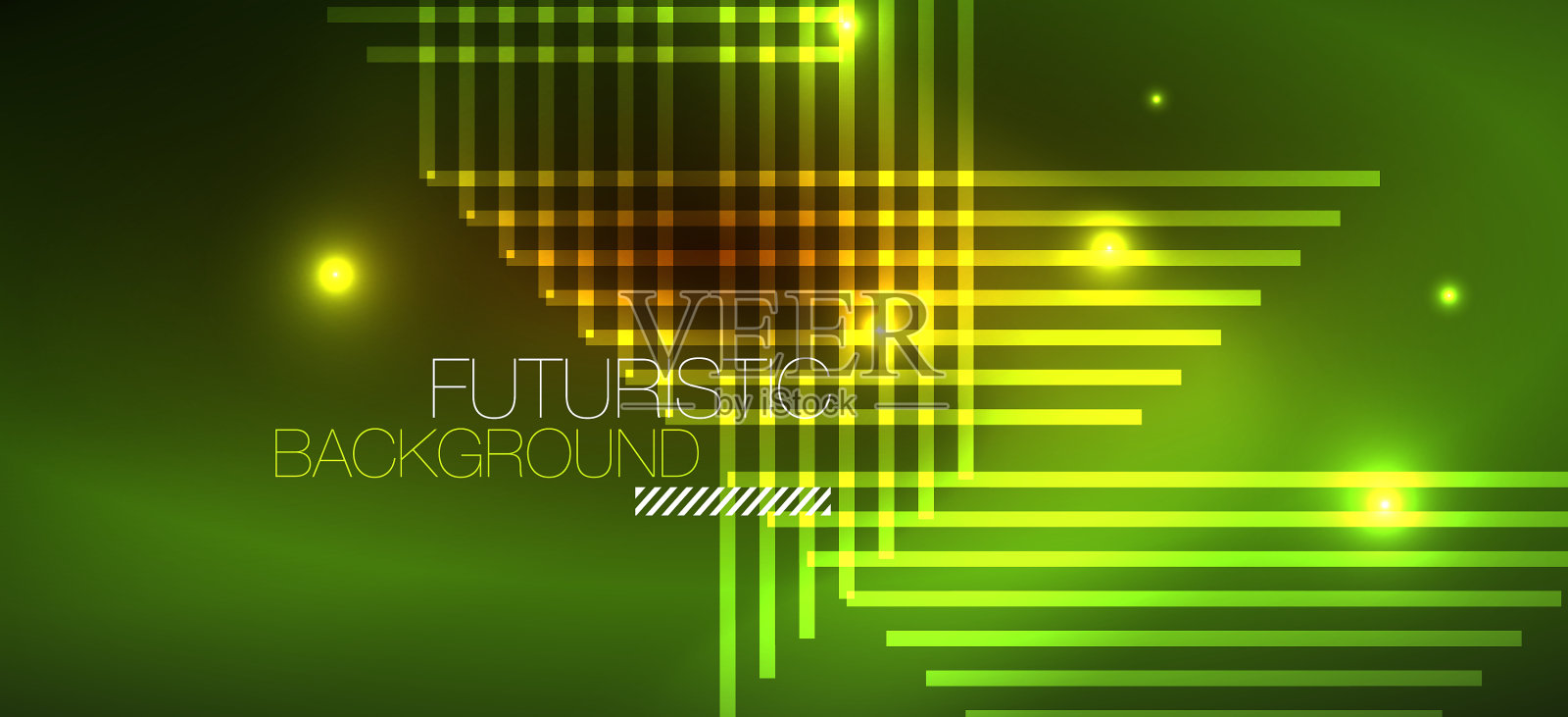 背景霓虹发光的线条和几何形状插画图片素材