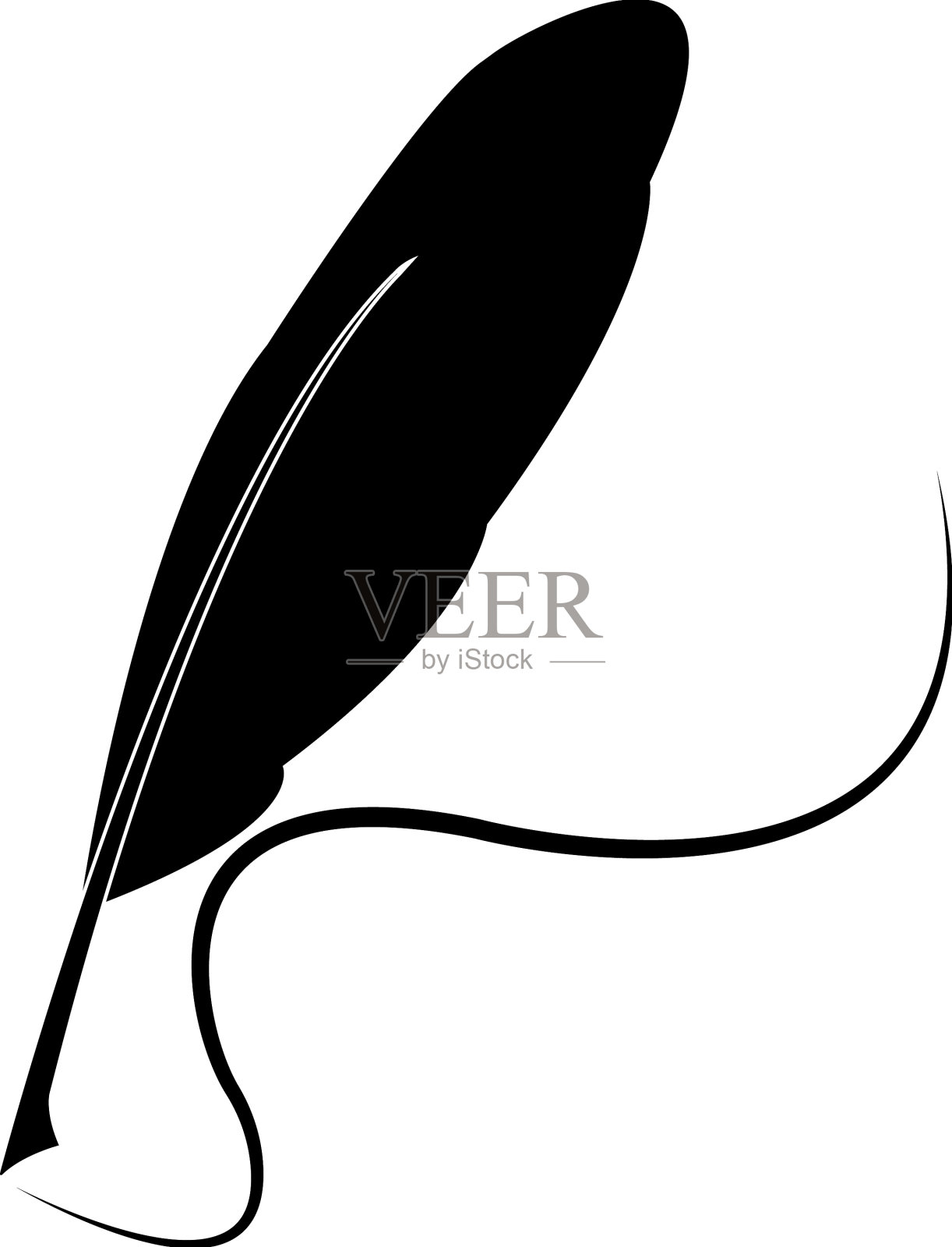 羽毛笔标识设计元素图片