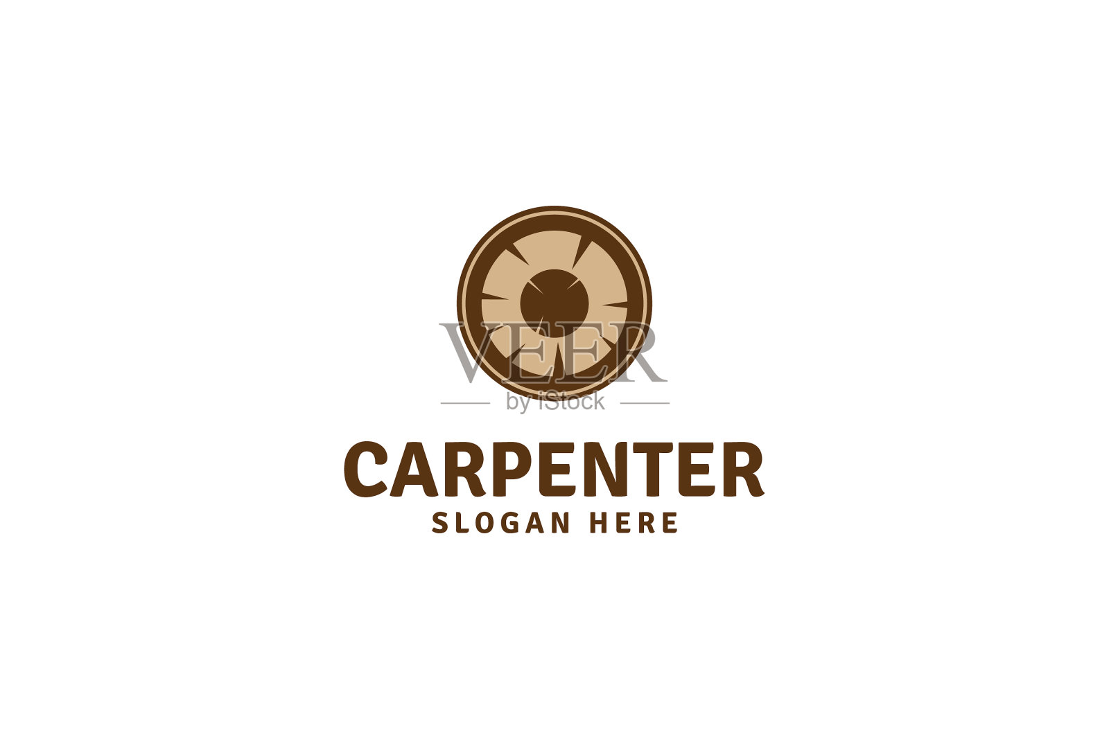 平面木工标识设计思路插画图片素材