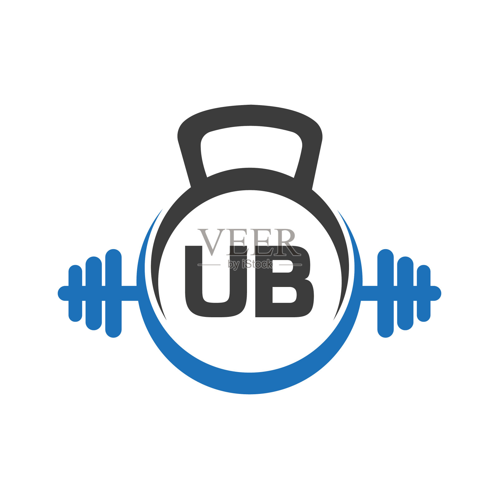 字母ub健身馆标志概念健身标志插画图片素材