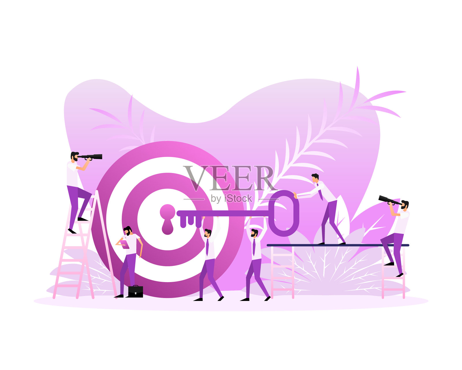 目标用一个箭头平面图标概念市场目标设计元素图片