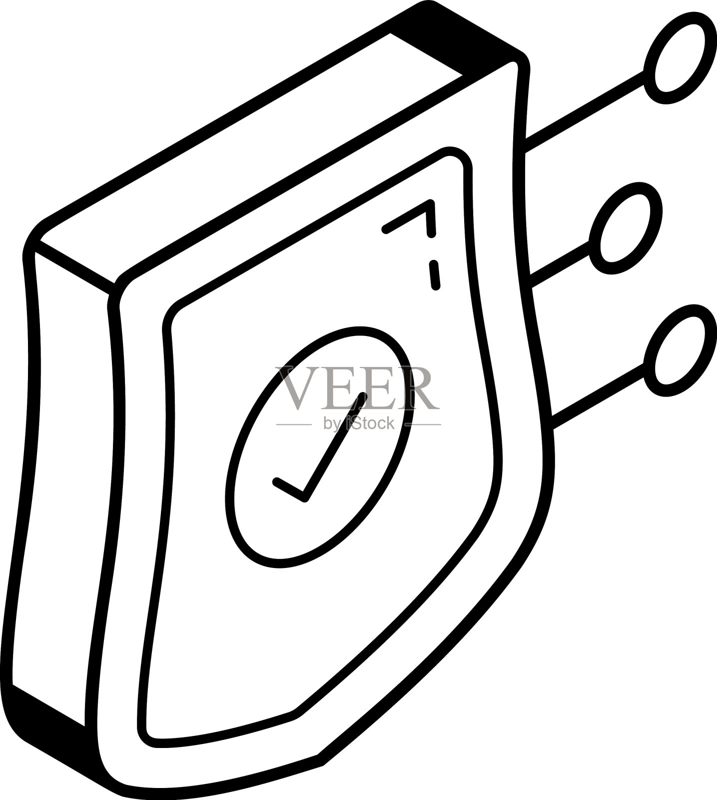 一个图标的检查安全线设计图标素材