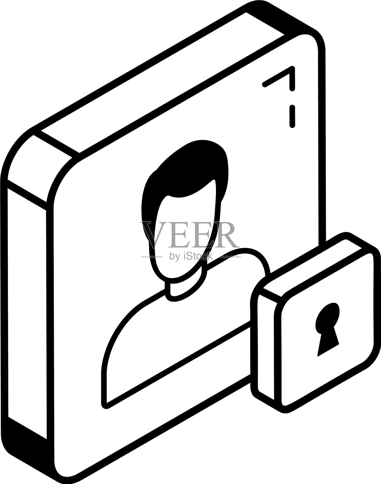 轮廓保护线等距图标图标素材