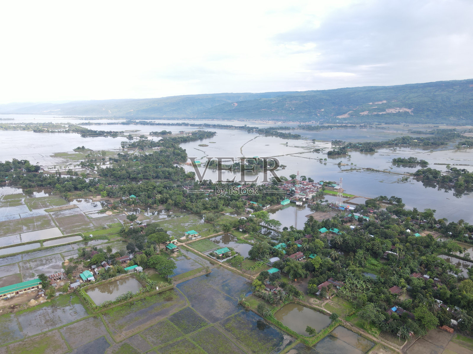 塔希尔普尔的Halhalia鸟瞰图照片摄影图片