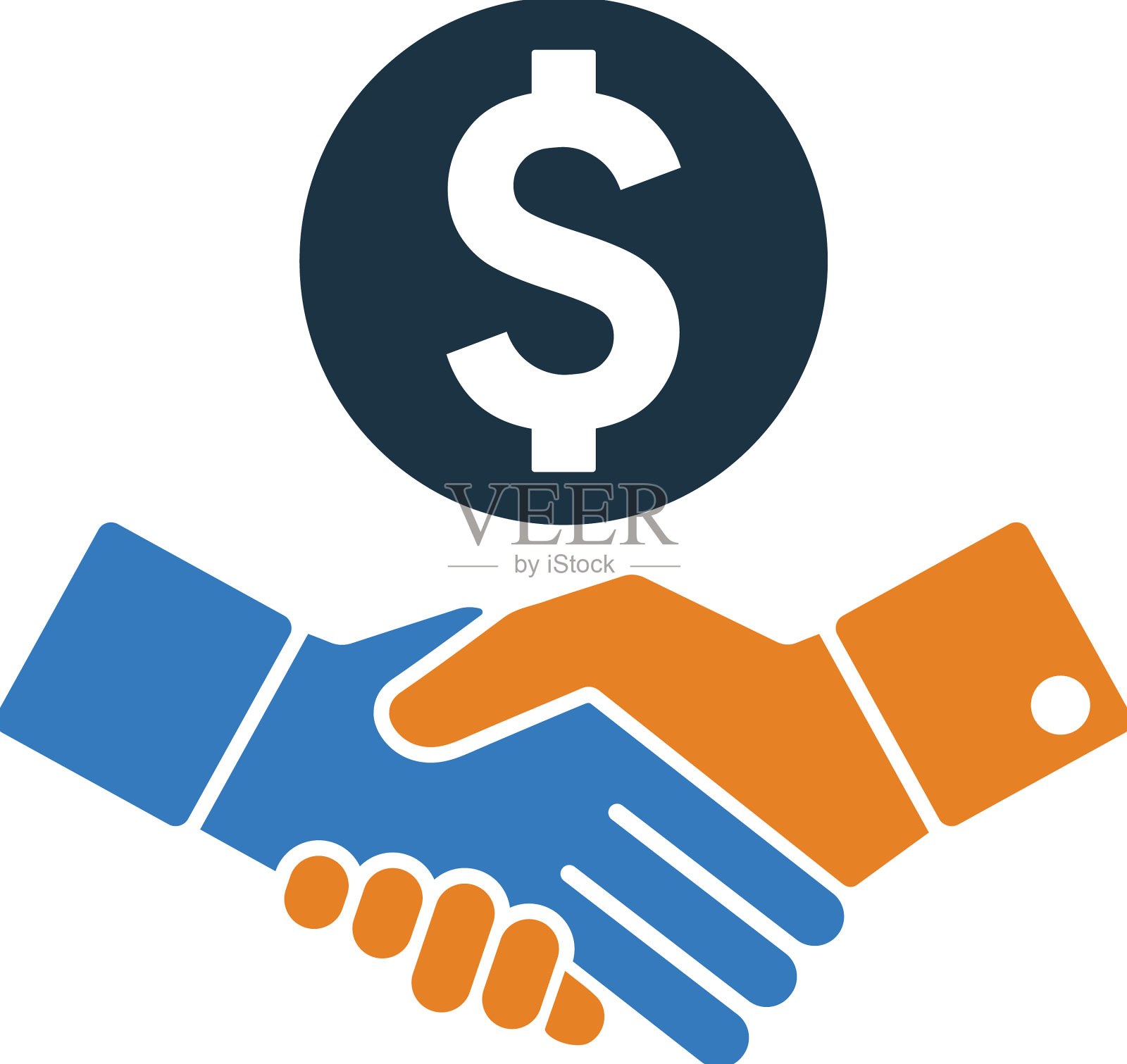 商业交易图标字形风格eps插画图片素材