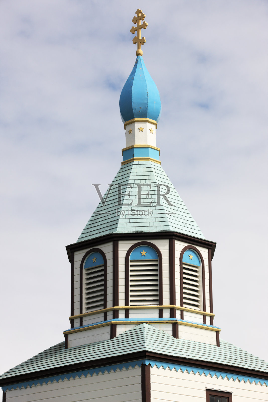 圣升天圣母玛利亚俄罗斯东正教教堂阿拉斯加基奈照片摄影图片