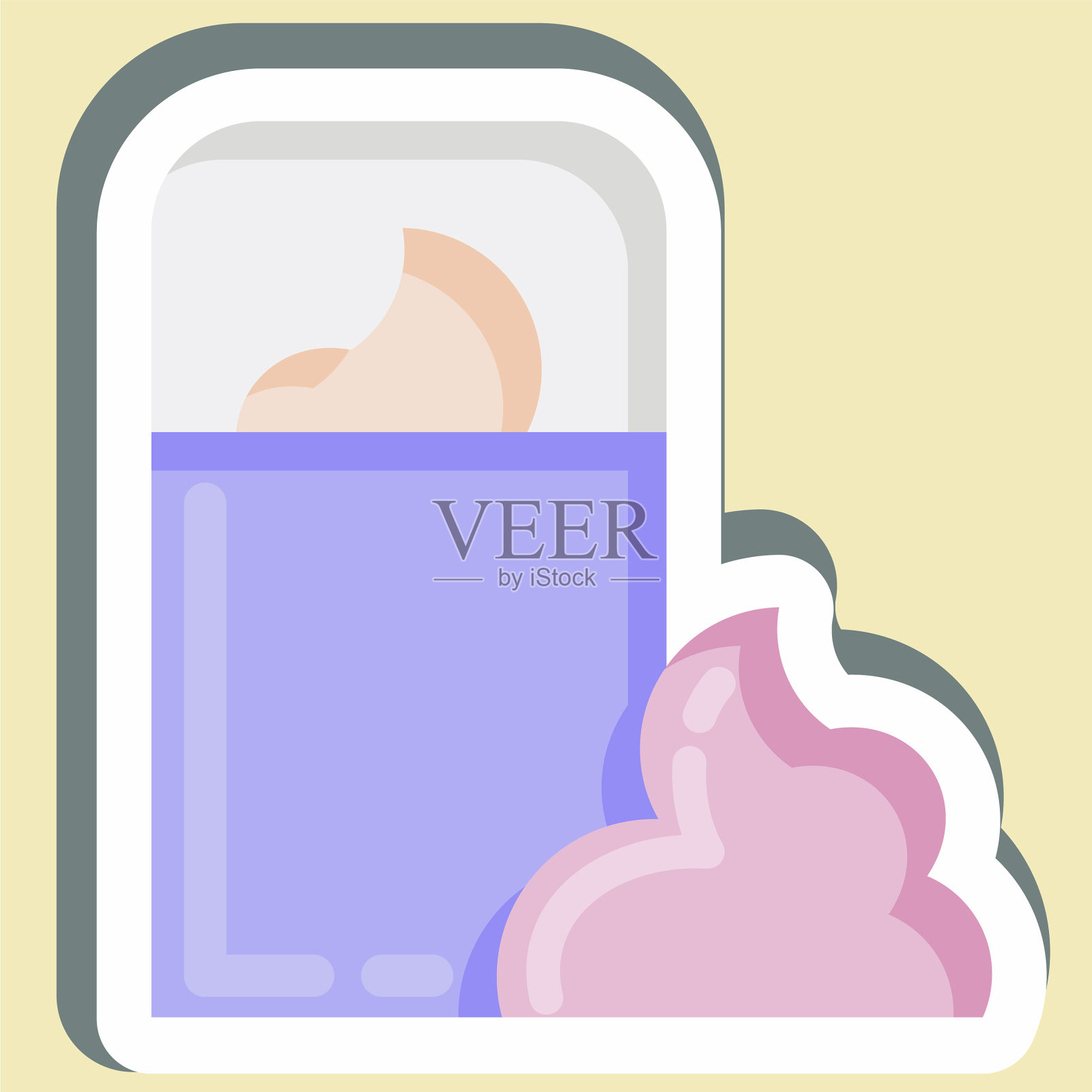 贴纸剃须膏适用于理发店插画图片素材