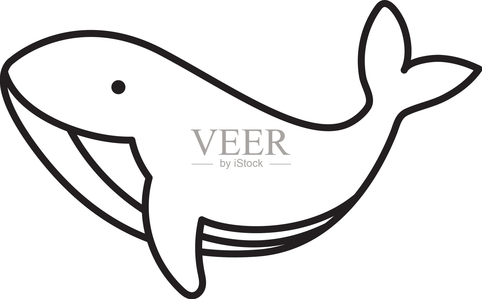 鲸鱼线艺术图标设计模板设计元素图片