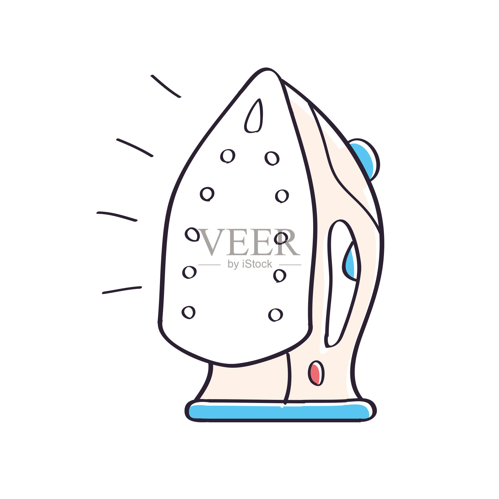 电动熨斗插画图片素材