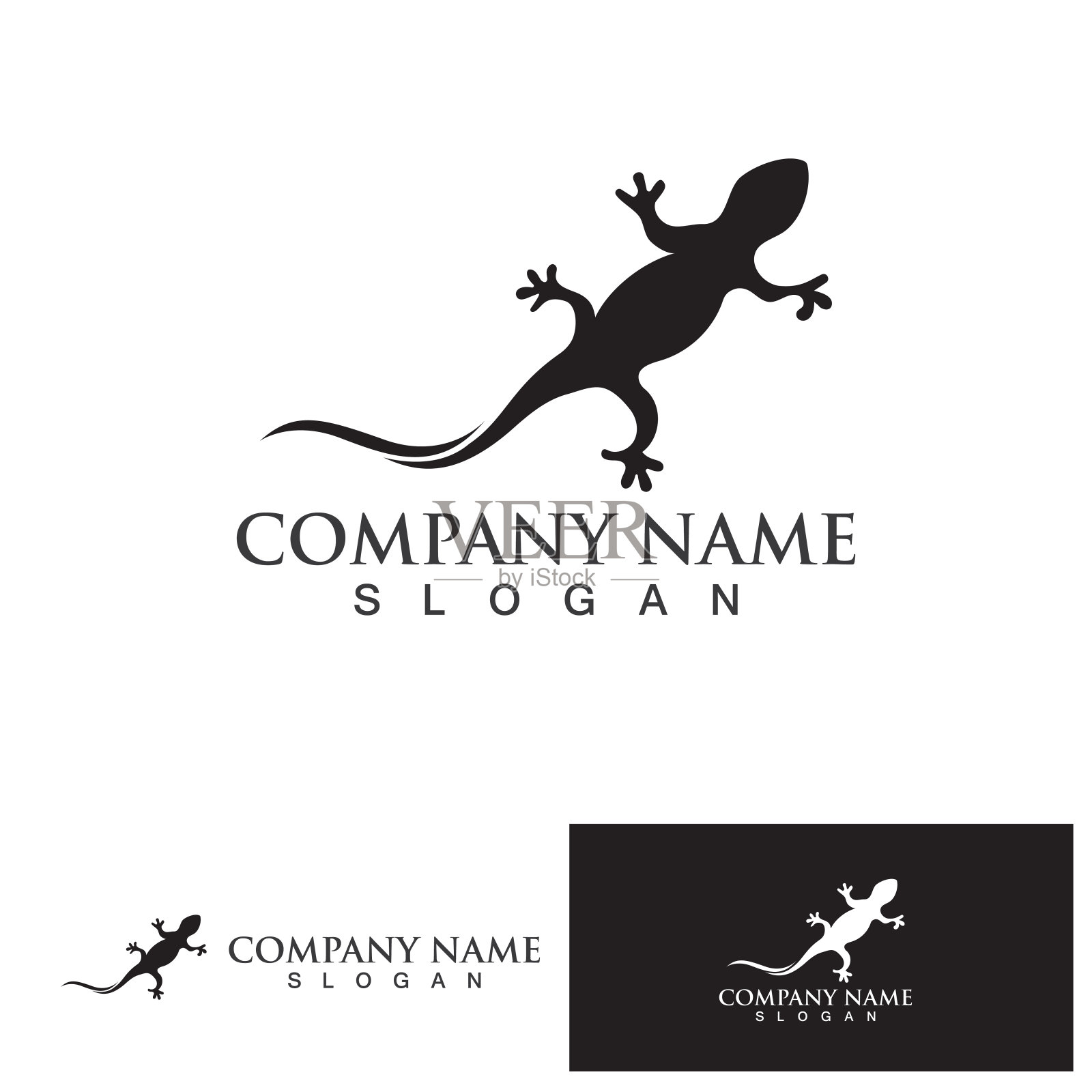 壁虎矢量打印模板插画图片素材