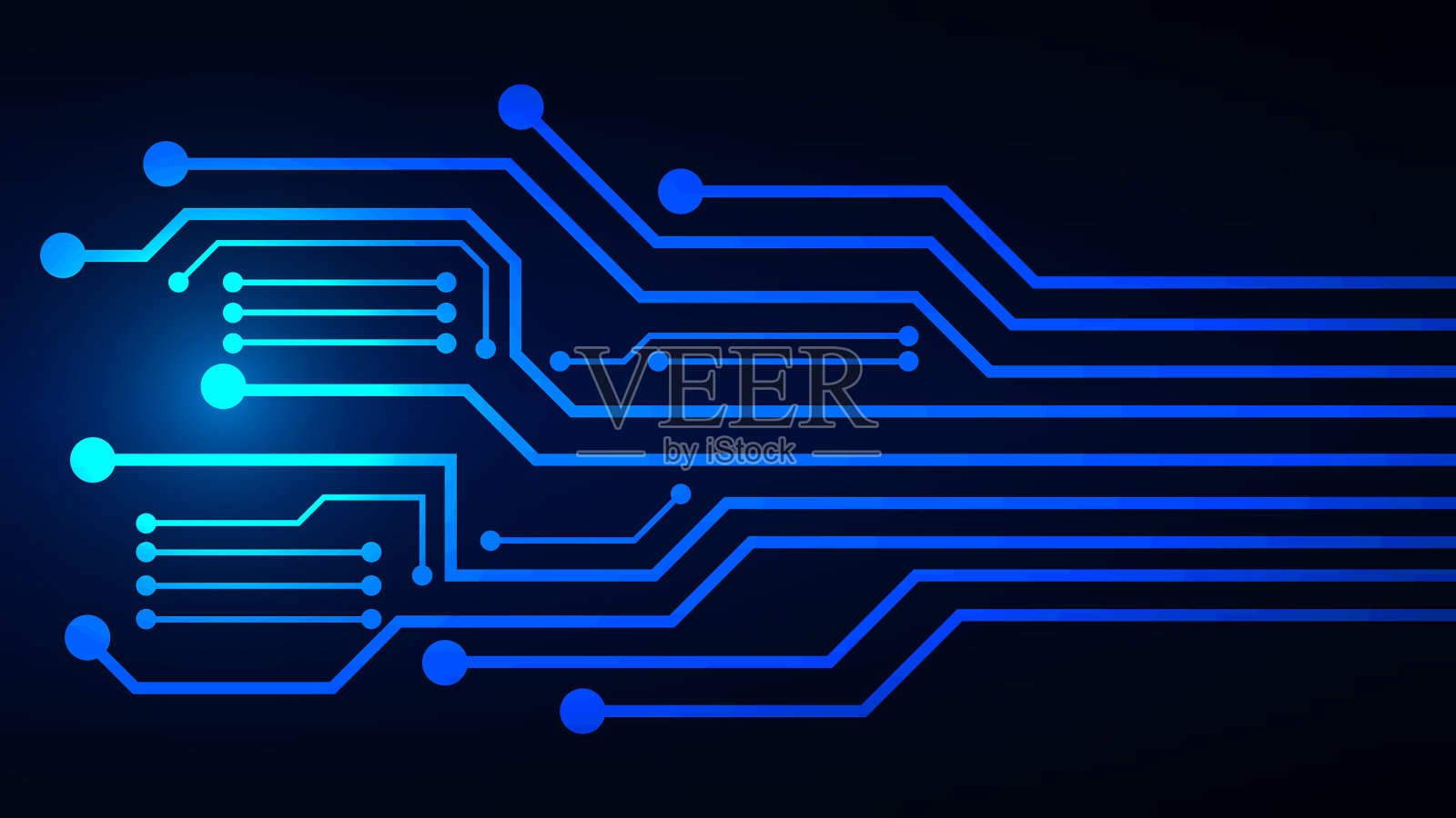 高科技数字技术背景插画图片素材