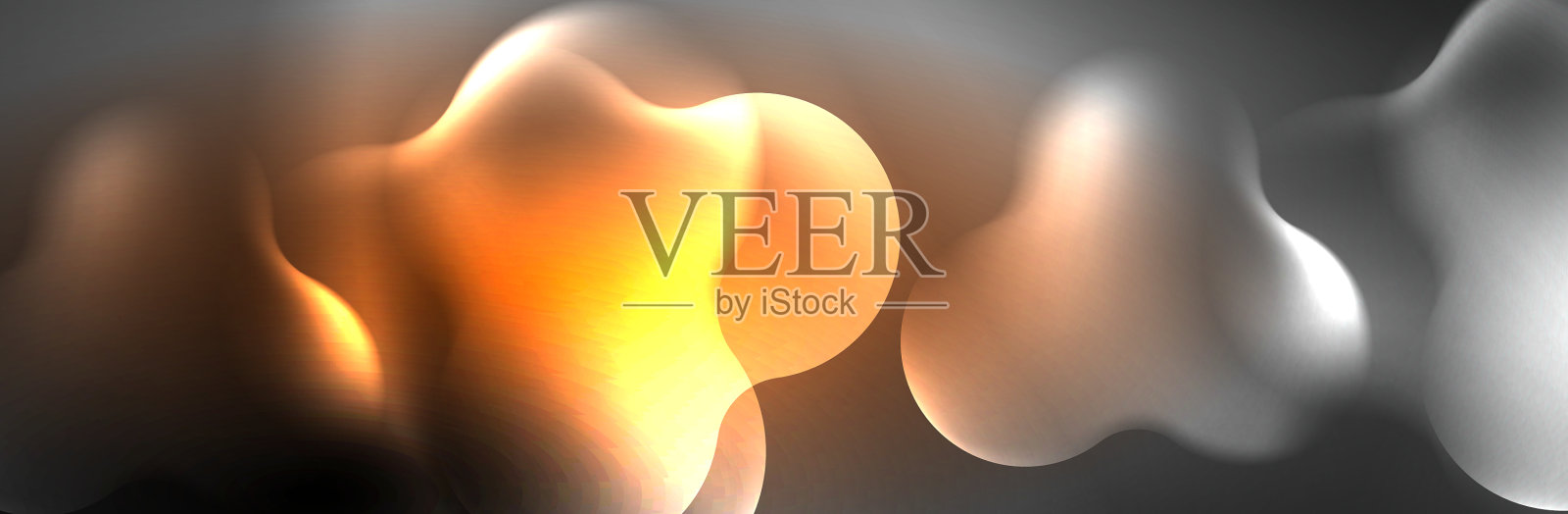 闪烁的霓虹灯抽象的形状组成插画图片素材