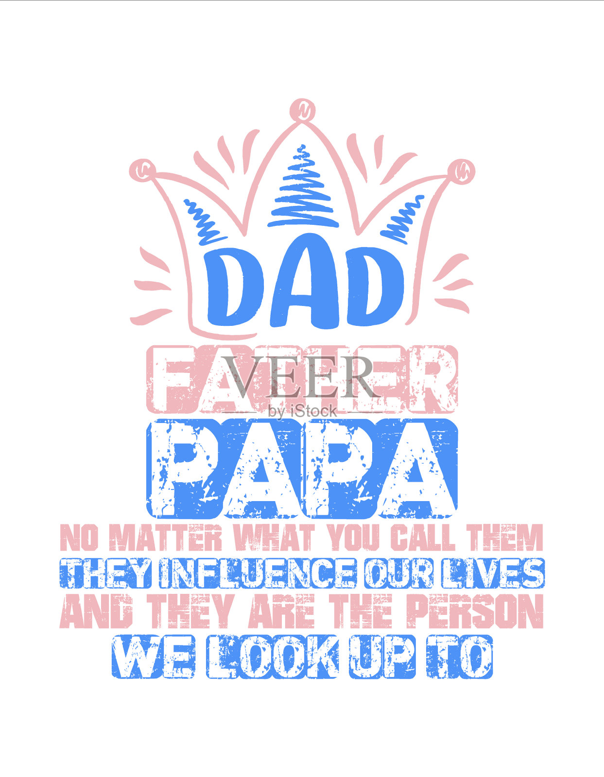 爸爸的t恤设计插画图片素材