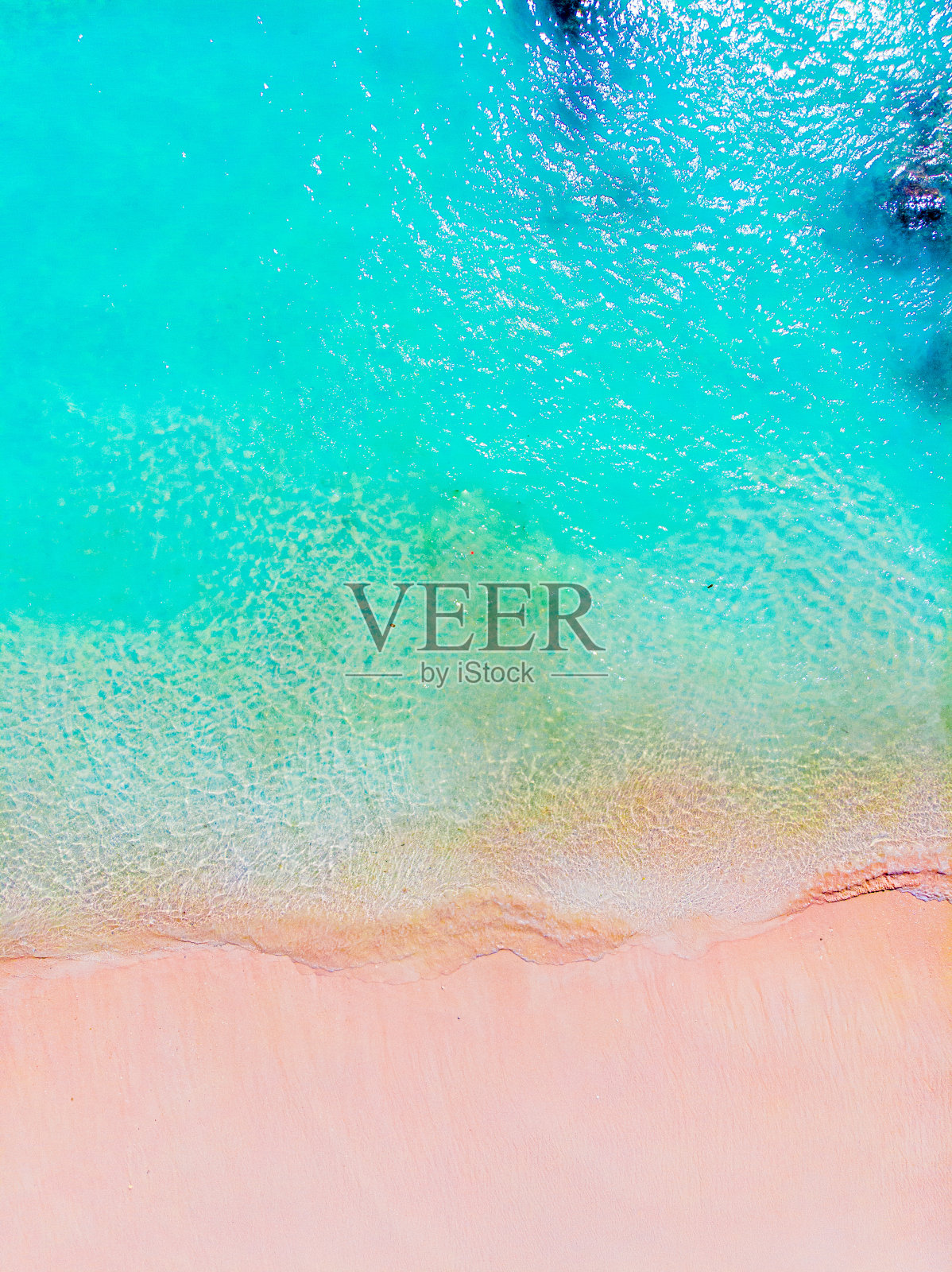 海滩的高角度视图照片摄影图片