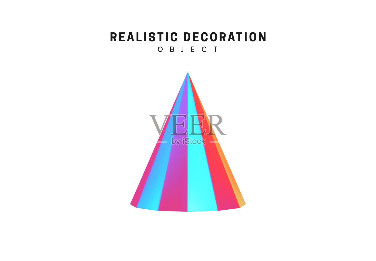 矢量几何三维物体隔离。矢量插画插画图片素材