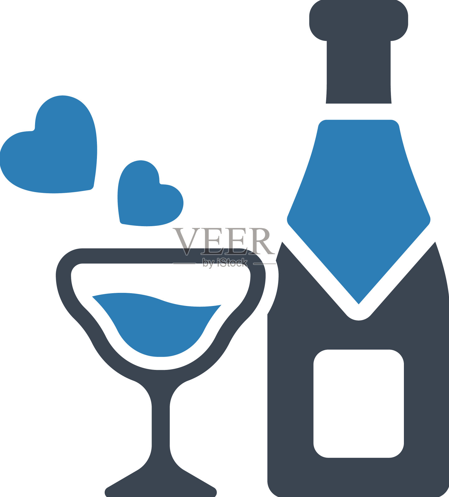 党香槟图标插画图片素材