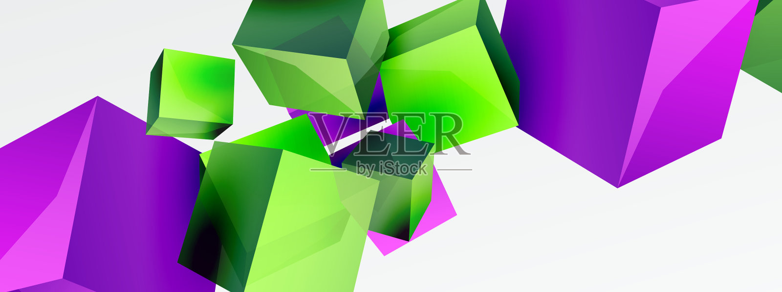 3d立方体抽象背景组成插画图片素材