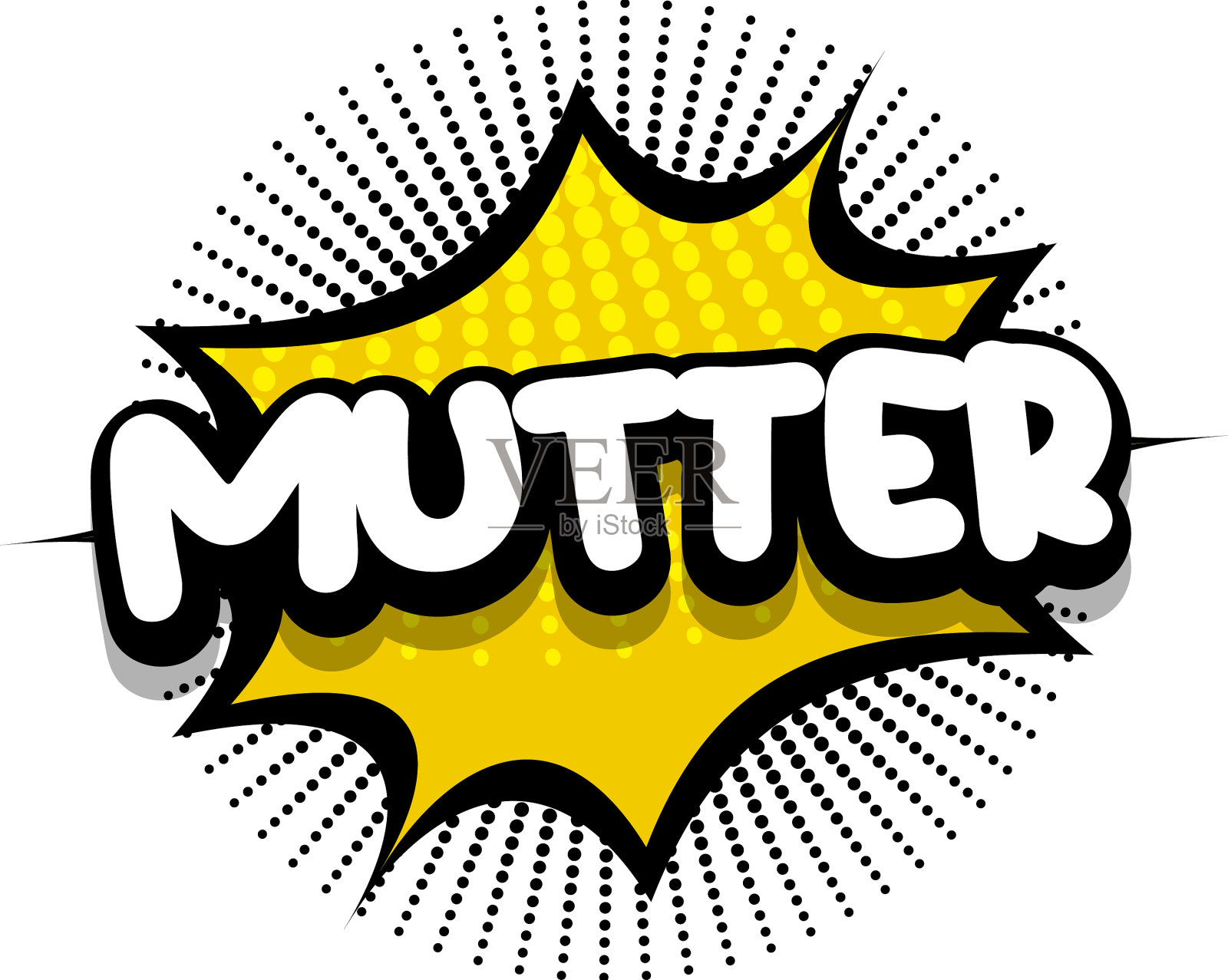 嘟囔漫画书爆炸泡泡插画图片素材