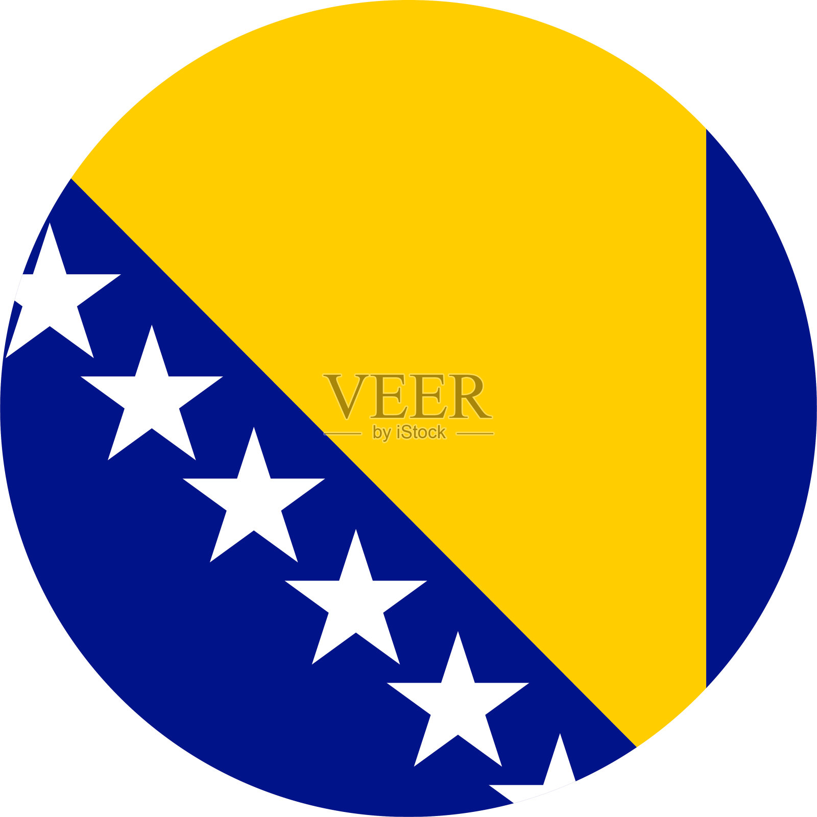 世界国旗，波斯尼亚和黑塞哥维那插画图片素材