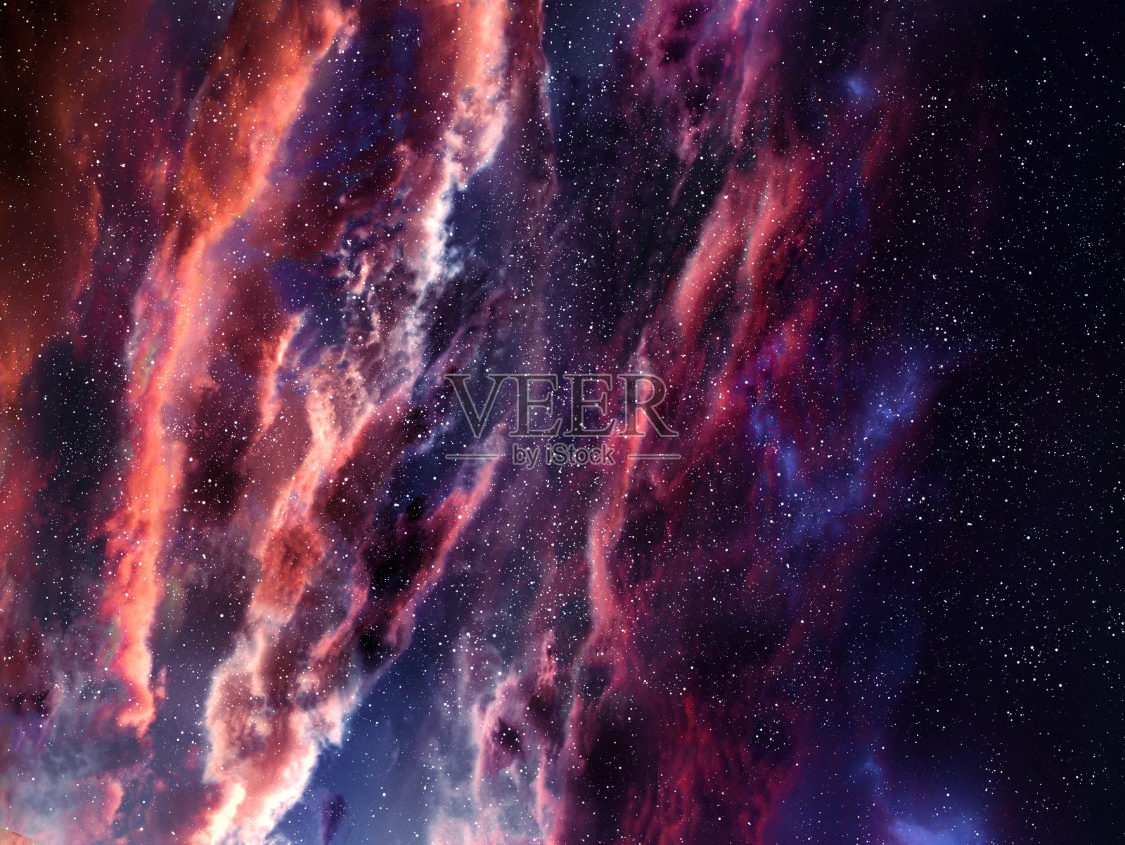 有星云和星团的宇宙。多彩的星空。照片摄影图片