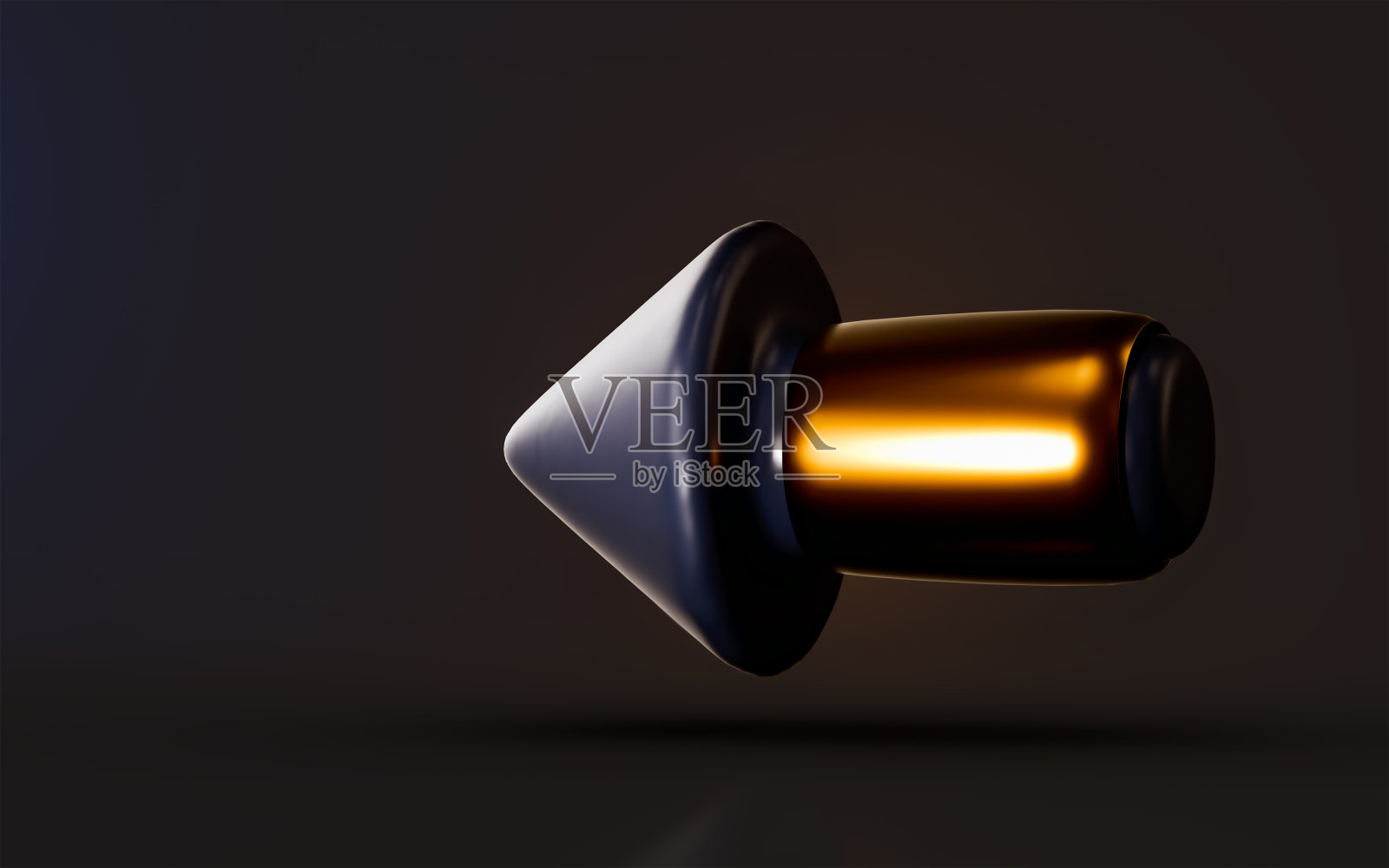 左箭头图标在黑暗背景3d渲染概念刷新重载照片摄影图片