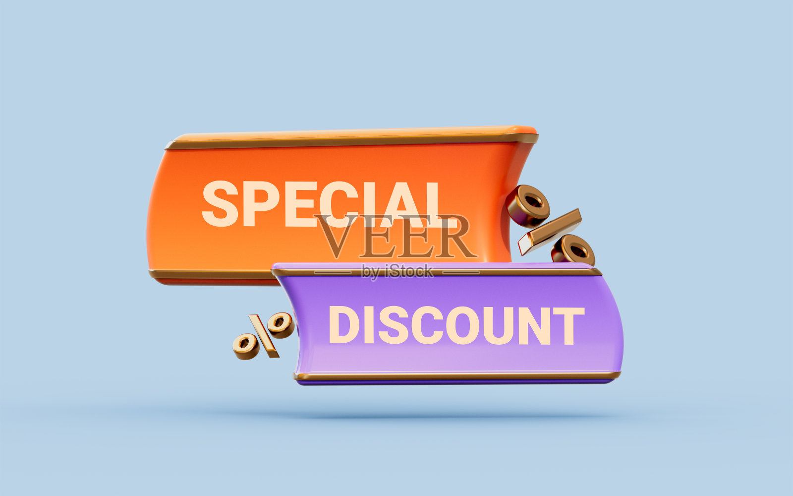 促销横幅模板设计特别折扣3d渲染概念为大照片摄影图片