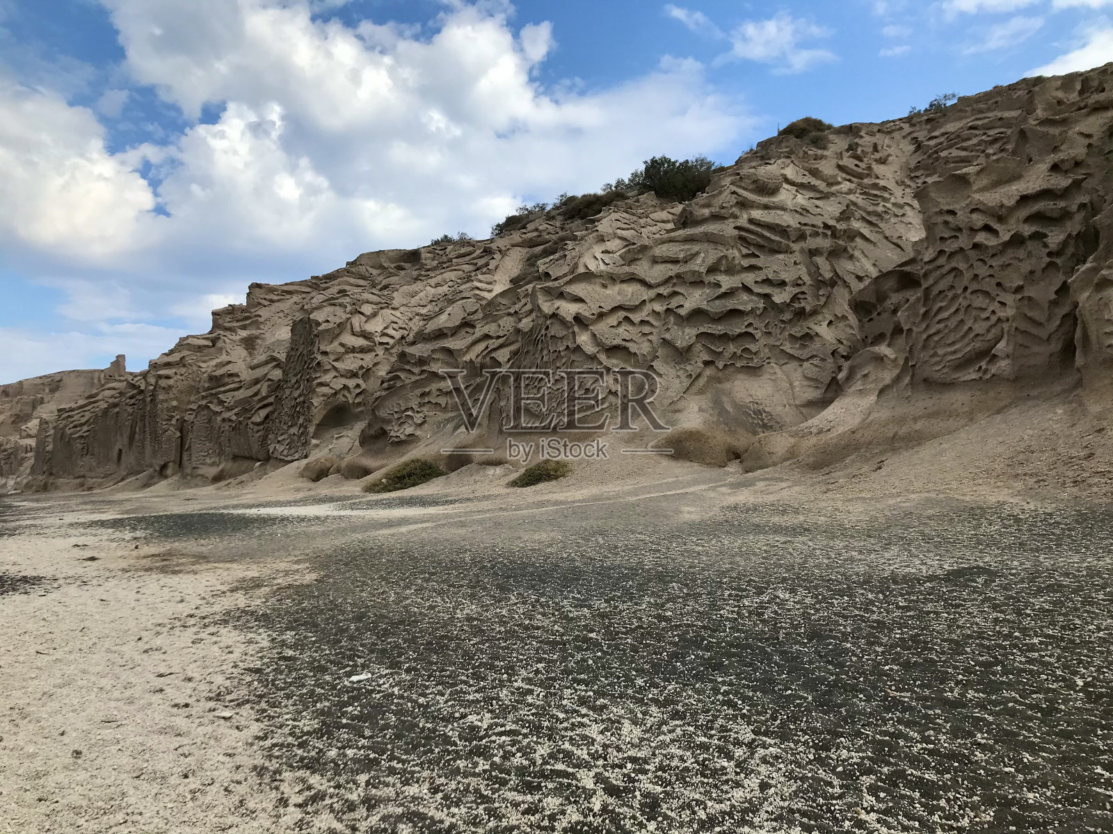 希腊-圣托里尼-维利查达海滩照片摄影图片