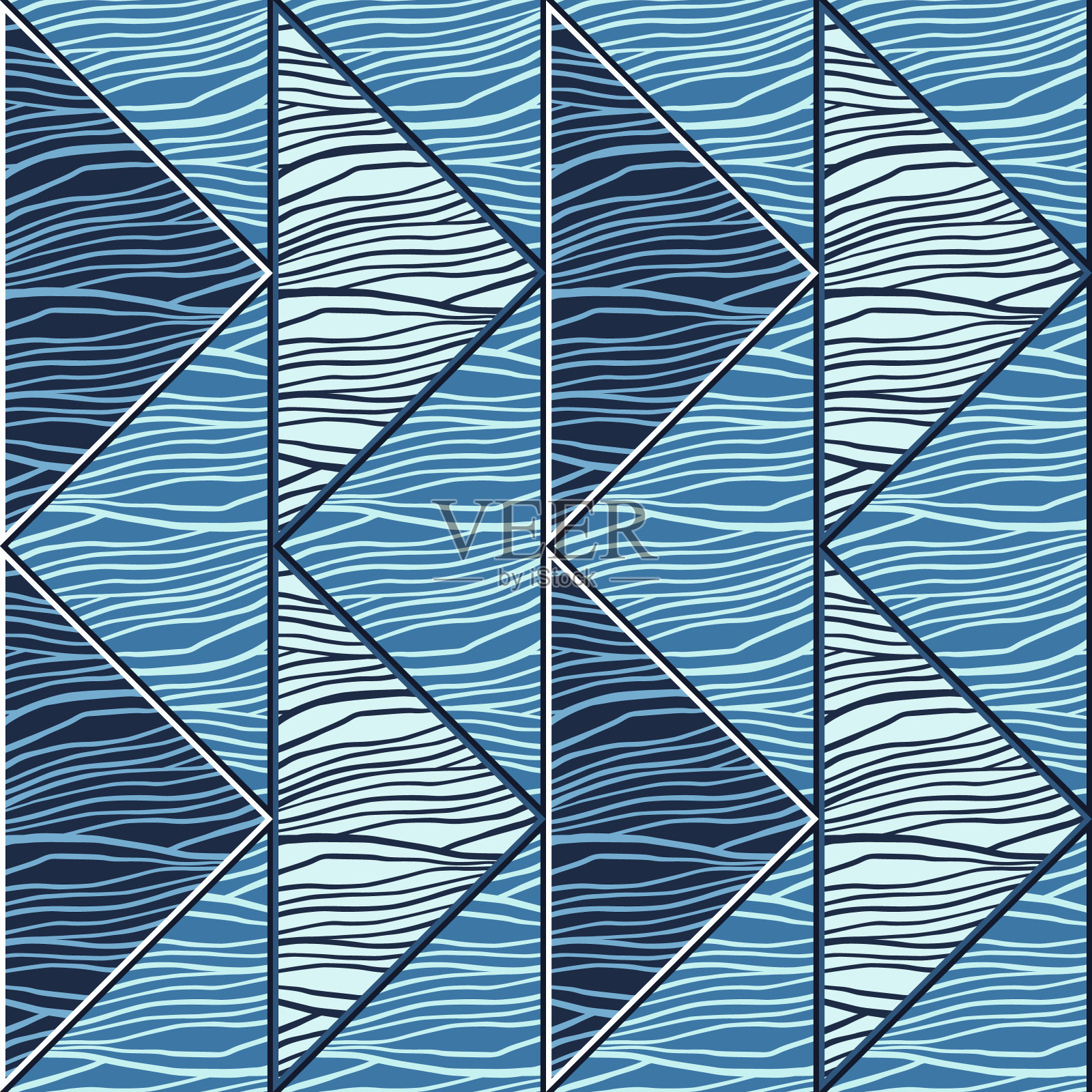 线性几何无缝花纹拼接。装饰抽象线条装饰。创造性的条纹设计插画图片素材