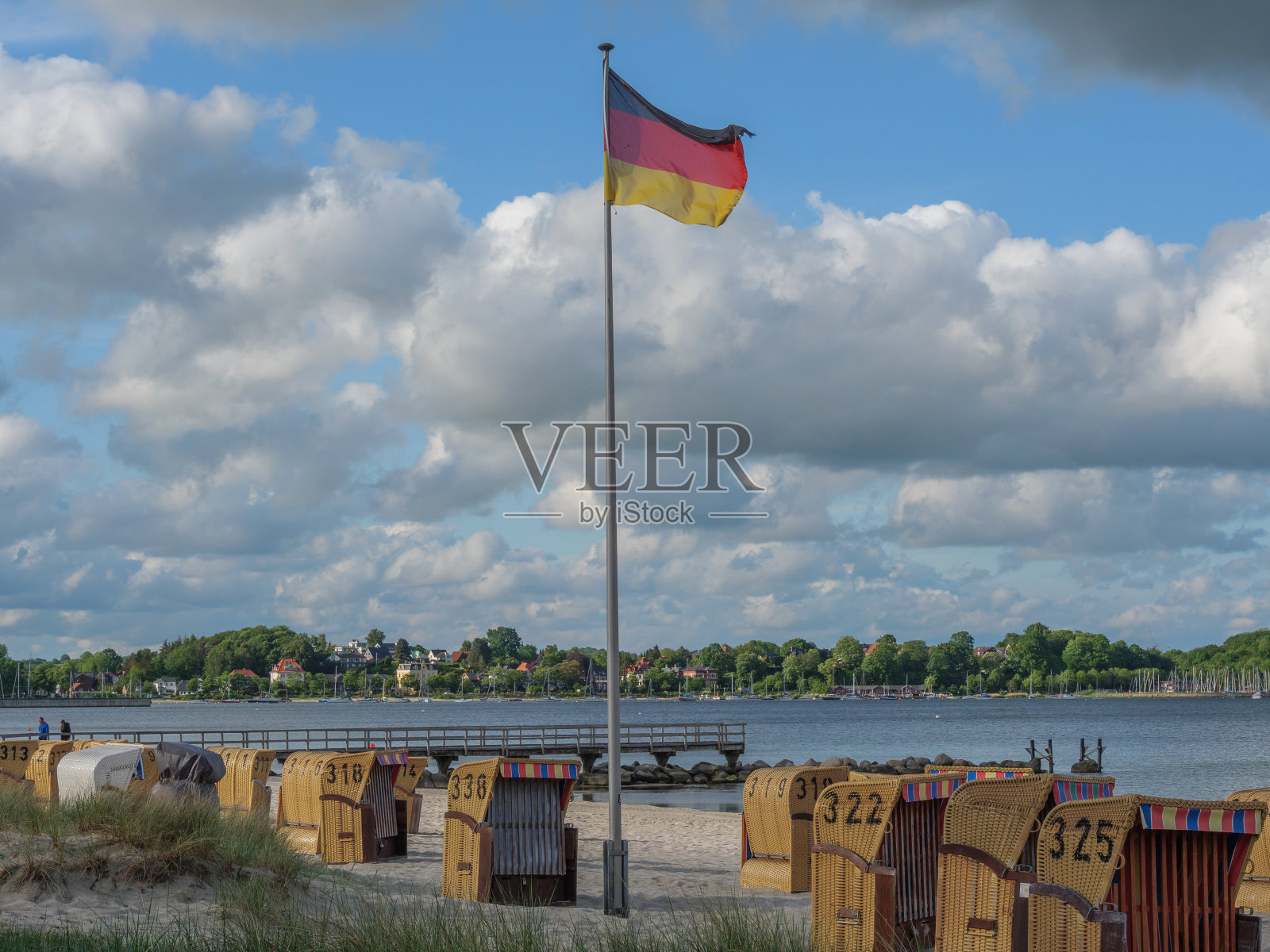 德国波罗的海的Eckernfoerde海滩照片摄影图片