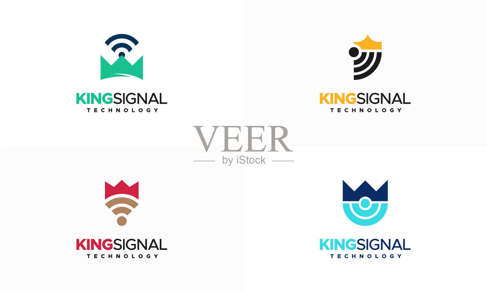 国王信号符号设计概念矢量，信号和皇冠符号符号图标图标素材