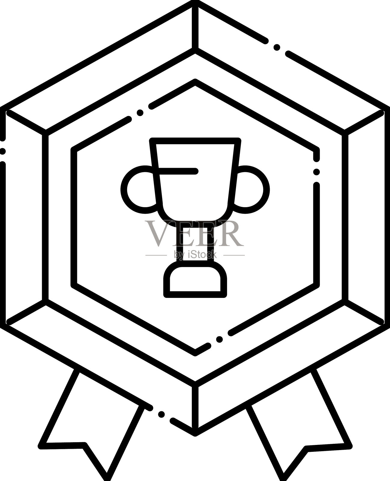 电子游戏级别奖项与杯线图标设计元素图片