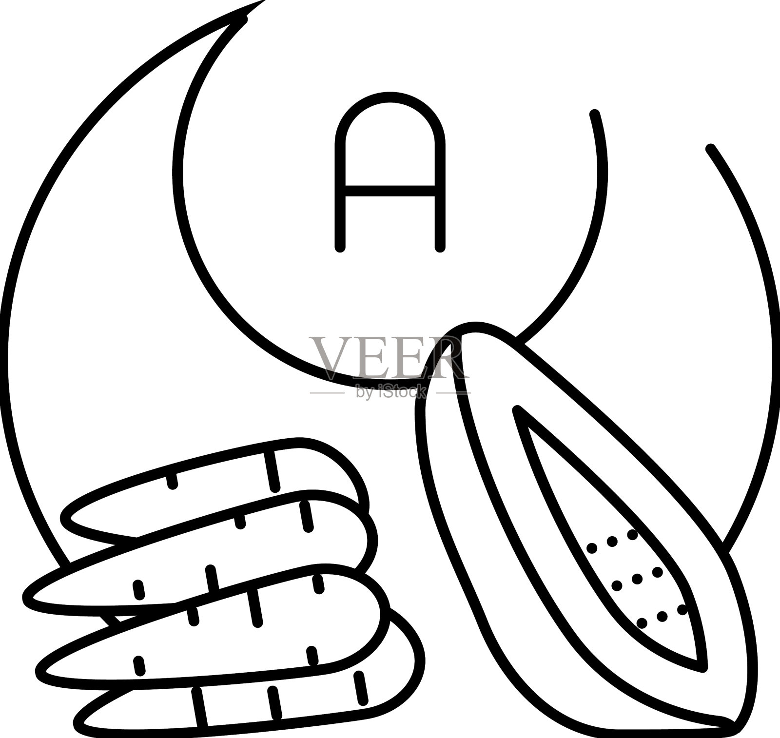 维生素线图标设计元素图片