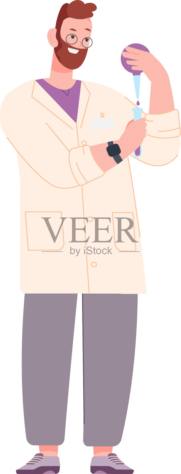 科学家成为化学实验实验室的工作人员设计元素图片